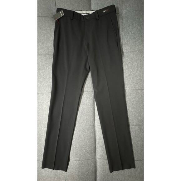 NWT 1946 Ballin Men Dress Pants 33x38 Black Raw Hem Comfort EZE Straight Soho - Picture 2 of 9